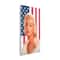 Stupell Industries Vintage Americana Icon Marilyn over US Flag Wall Plaque Art
